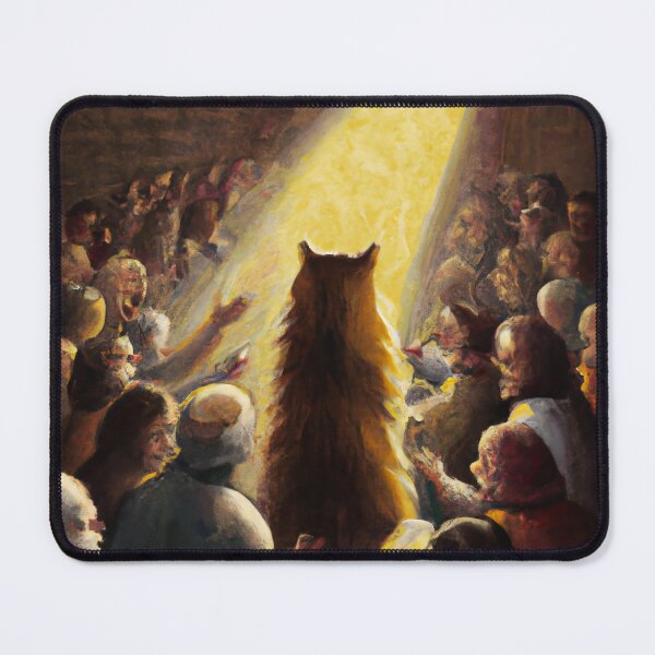 Item preview, Leo the Cat, preaching to a crowd (High Renaissance) designed and sold by thecatandkettle.