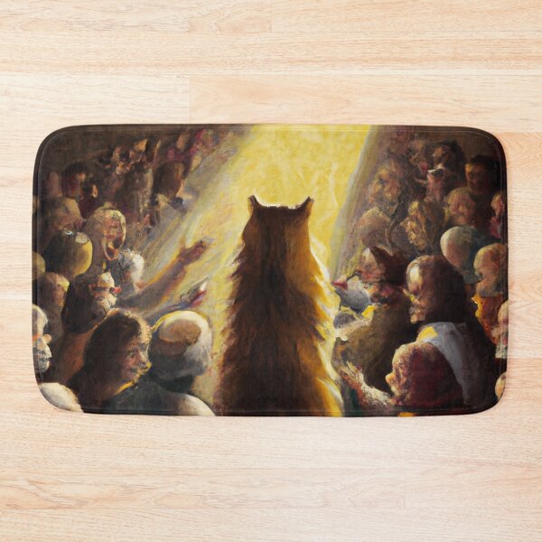 Item preview, Leo the Cat, preaching to a crowd (High Renaissance) designed and sold by thecatandkettle.