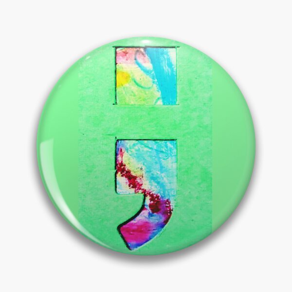 Item preview, Bright Colorful Abstract Semicolon Survivor Symbol  designed and sold by Grey Robinson.