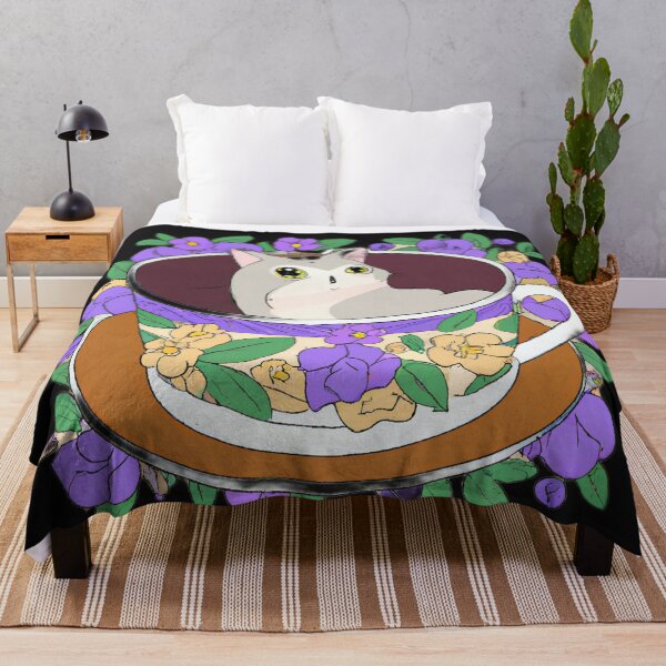Item preview, Mei the Cat, chilling in a teacup (Anime) designed and sold by thecatandkettle.