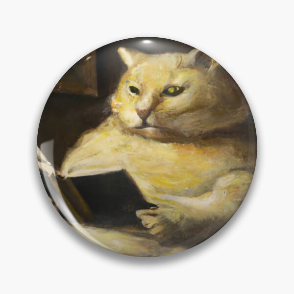 Item preview, Francis the Cat, lounging with a book (Baroque) designed and sold by thecatandkettle.