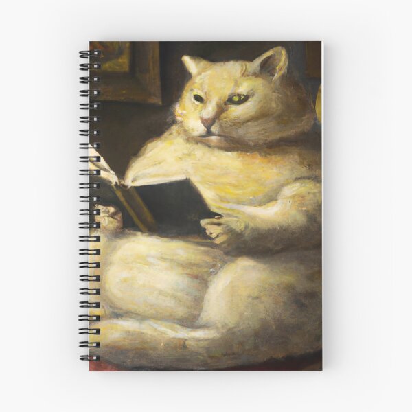 Item preview, Francis the Cat, lounging with a book (Baroque) designed and sold by thecatandkettle.