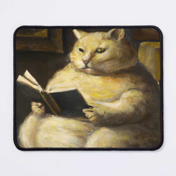 Item preview, Francis the Cat, lounging with a book (Baroque) designed and sold by thecatandkettle.