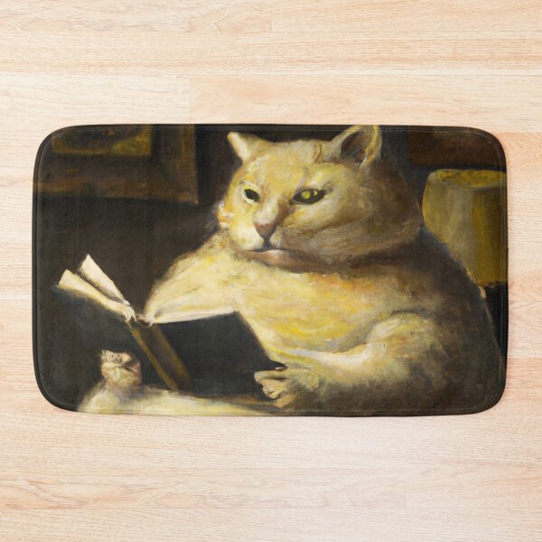 Item preview, Francis the Cat, lounging with a book (Baroque) designed and sold by thecatandkettle.