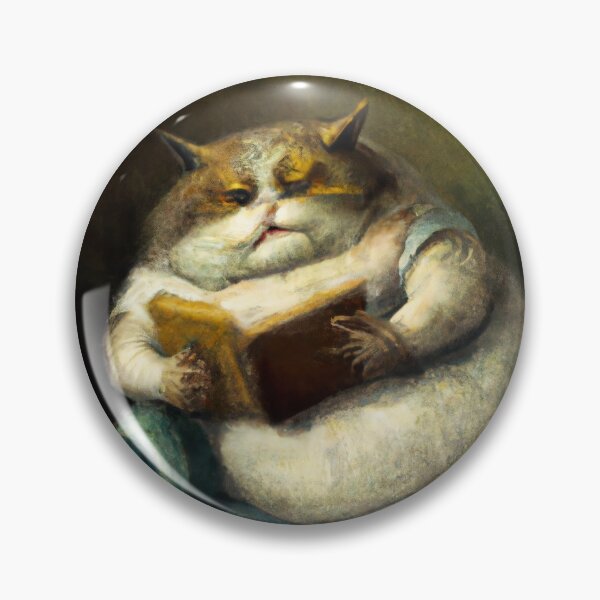 Item preview, Meatball the Cat, lounging with a book (Baroque) designed and sold by thecatandkettle.
