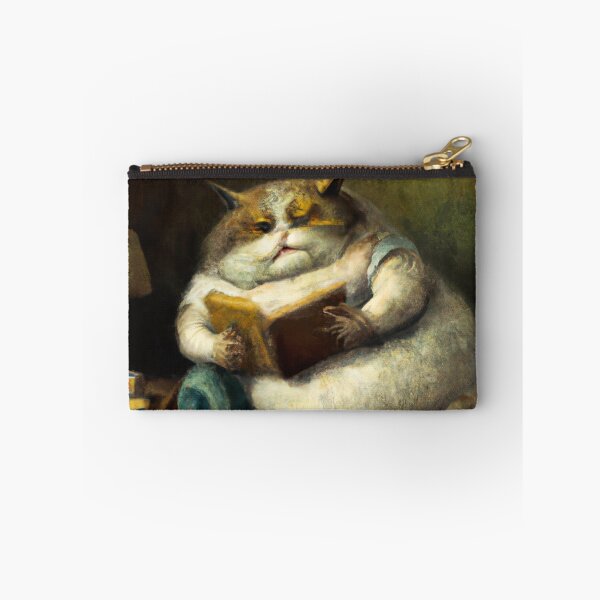 Item preview, Meatball the Cat, lounging with a book (Baroque) designed and sold by thecatandkettle.