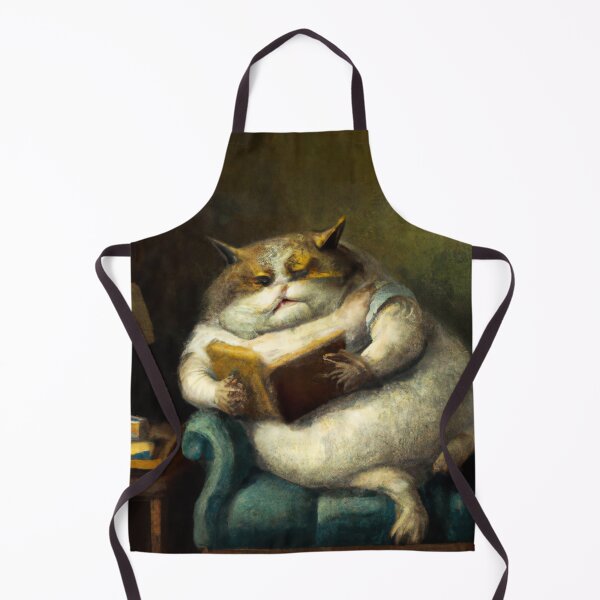 Item preview, Meatball the Cat, lounging with a book (Baroque) designed and sold by thecatandkettle.