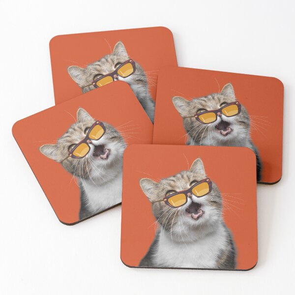 Item preview, Funny Cute Cat With Funky Glasses N1 designed and sold by iziskosmos.