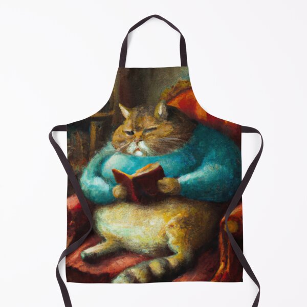 Item preview, Hughe the Cat, lounging with a book (Baroque) designed and sold by thecatandkettle.
