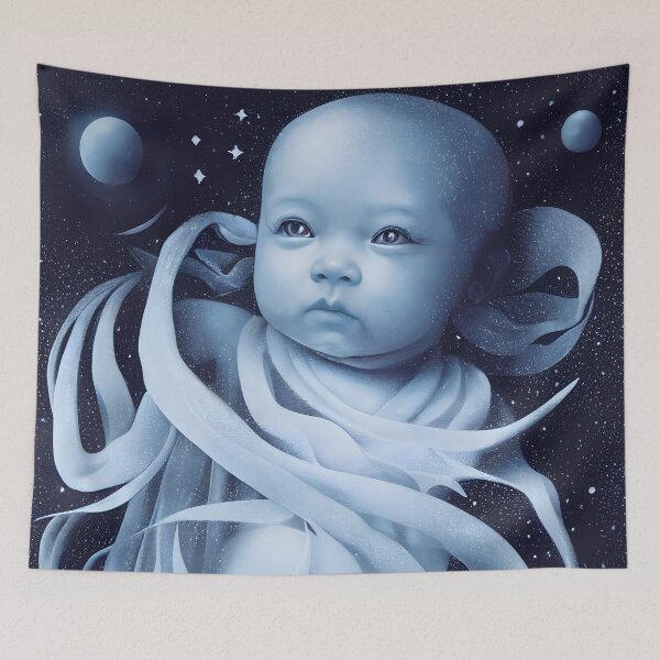 Item preview, Astral Baby Star Child in Space designed and sold by MythicPrompts.