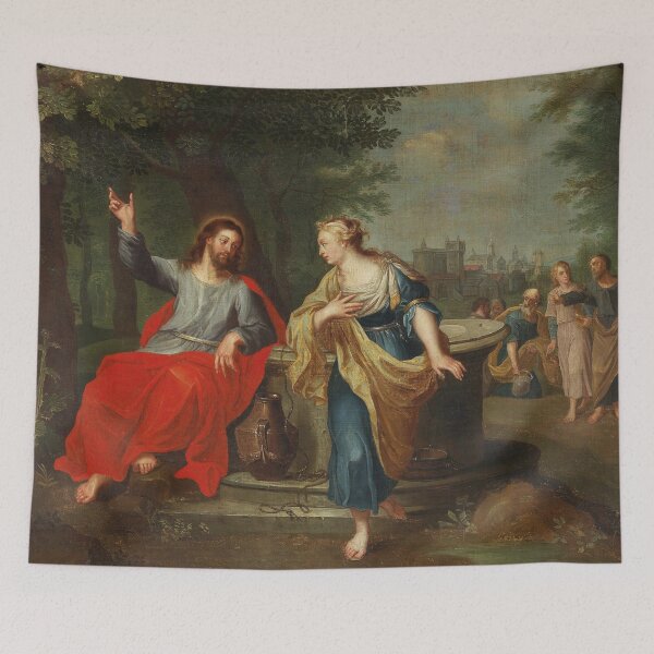 Item preview, Christ and the Woman of Samaria at the Well | Circle of Peter Paul Rubens | 1630 Renaissance Gospel Biblical Art designed and sold by CJET.