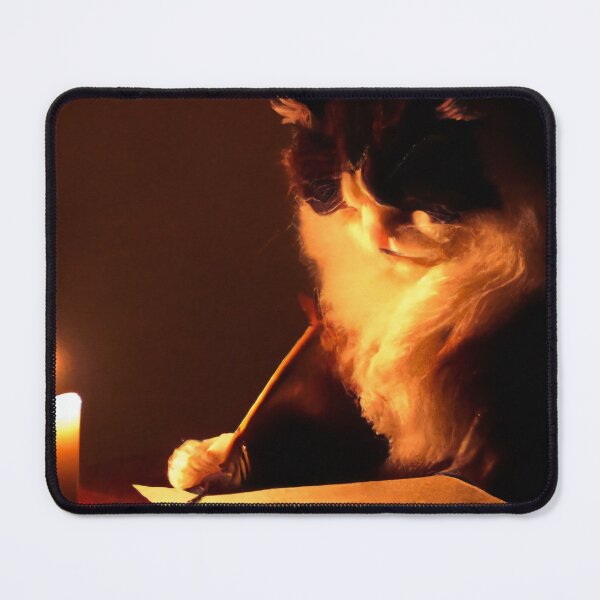 Item preview, Marat the Cat, writing by candlelight (Baroque) designed and sold by thecatandkettle.