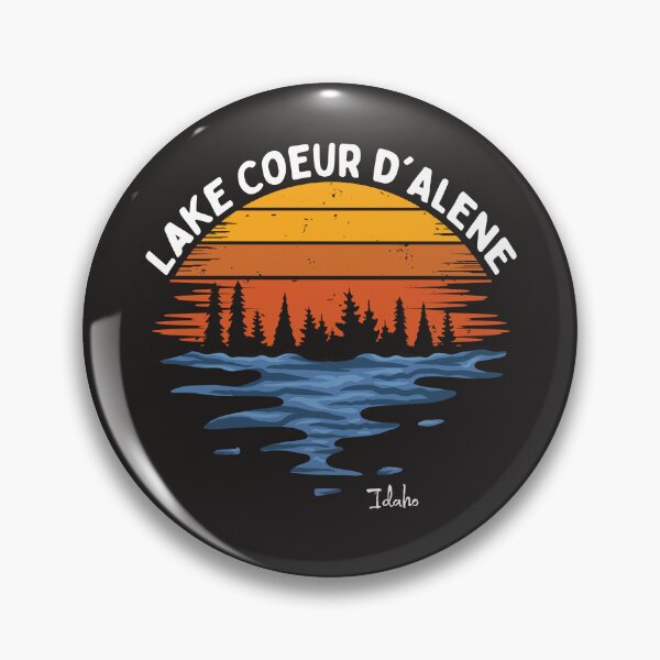 Item preview, Lake Coeur d'Alene Idaho Retro Sunset designed and sold by MrEddie10.