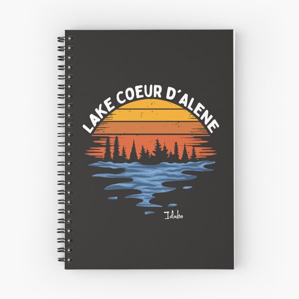 Item preview, Lake Coeur d'Alene Idaho Retro Sunset designed and sold by MrEddie10.