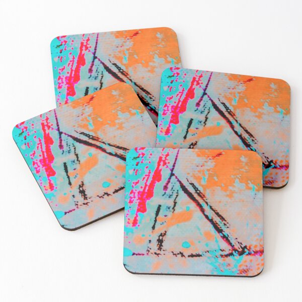 Item preview, Bright Neon Abstract Paint Splatter Triangle designed and sold by Grey Robinson.