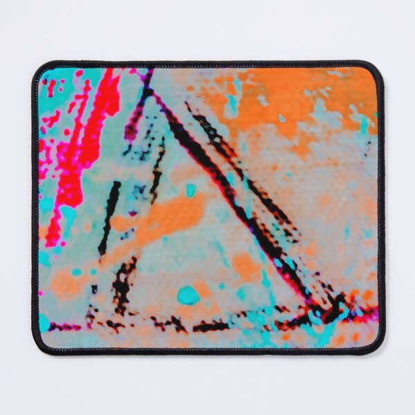 Item preview, Bright Neon Abstract Paint Splatter Triangle designed and sold by Grey Robinson.