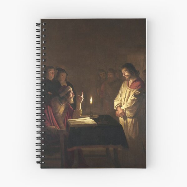 Item preview, Christ Before the High Priest | Gerard van Honthorst | 1617 Renaissance Gospel Biblical Art designed and sold by CJET.