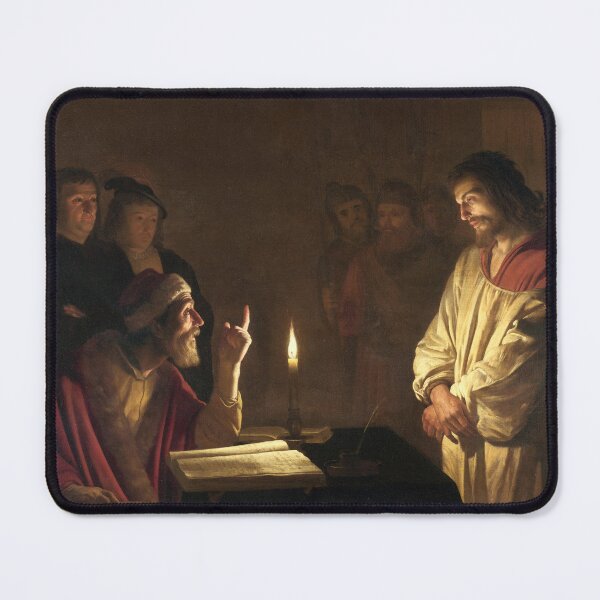 Item preview, Christ Before the High Priest | Gerard van Honthorst | 1617 Renaissance Gospel Biblical Art designed and sold by CJET.