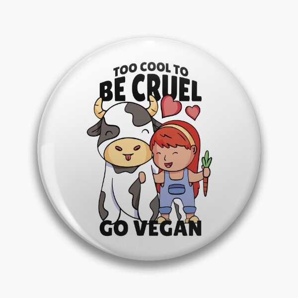 Item preview, Too cool to be cruel - go vegan, Veganer, Vegetarier, Flexitarier, Freeganer designed and sold by Shirtflyer.