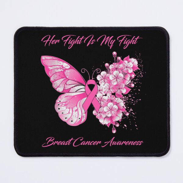 Item preview, Her Fight Is My Fight Breast Cancer Awareness Butterfly Ribbon Gifts designed and sold by Adropine.