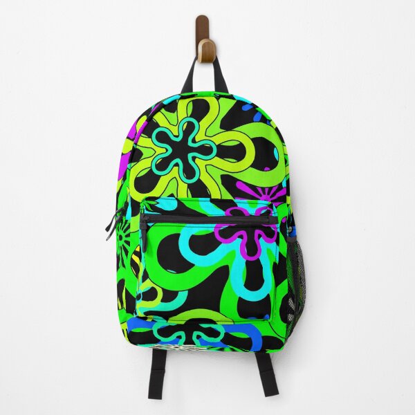 Item preview, Retro Neon Colors Flowers Pattern, Hippy Flowers designed and sold by MyArt23.
