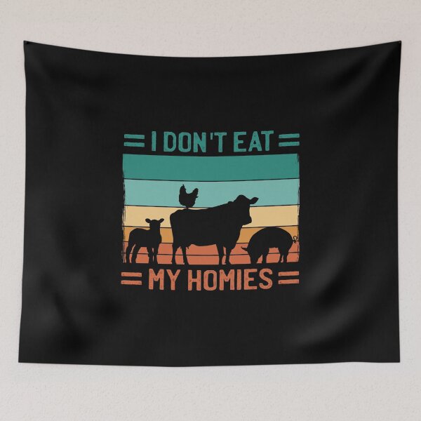 Artikelvorschau, I Don't Eat My Homies, Veganer, Vegetarier, Flexitarier, Freeganer entworfen und verkauft von Shirtflyer.