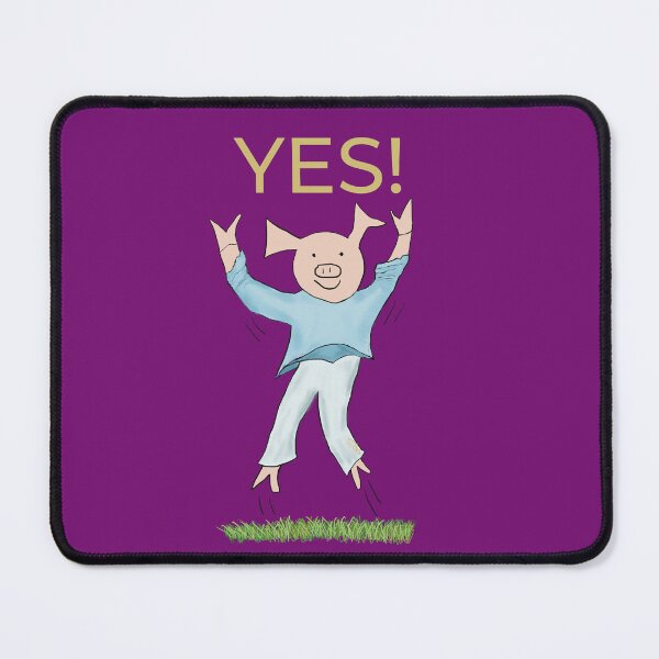 Item preview, Yes! Joyful! Burgundy, Celebrating, elated cute pig. Job offer, passing exams, passing your driving test. Yes! designed and sold by PiggingJapan.