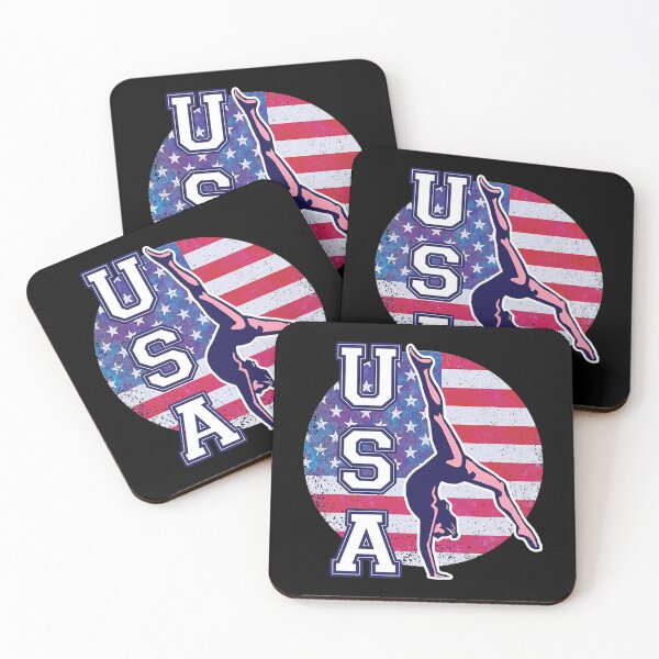 Item preview, Usa Gymnast Womens Gymnastics Team Athlete American Flag Classic T-Shirt designed and sold by ramonaaeqvenita.
