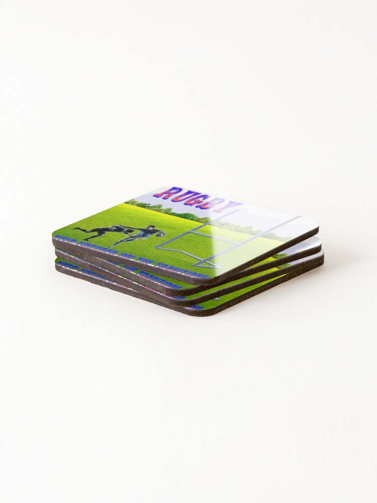 Thumbnail 4 of 5, Coasters (Set of 4), Keep focused Rugby 01 designed and sold by CHROMOS.