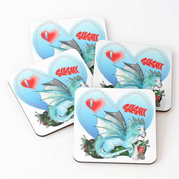 Item preview, dragon roll I love sushi heart designed and sold by CuisineCat.