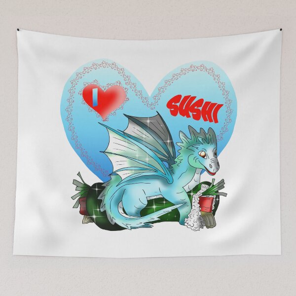 Item preview, dragon roll I love sushi heart designed and sold by CuisineCat.
