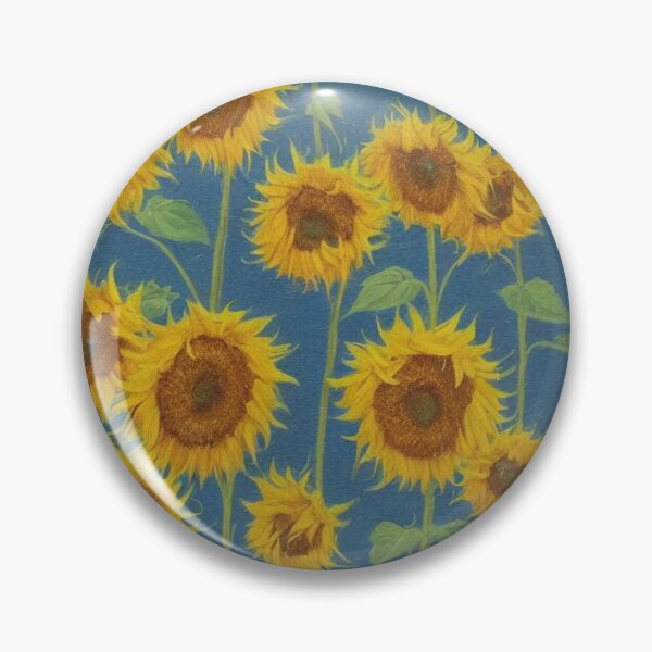 Item preview, Sunflower Wallpaper designed and sold by HenrietteDoodle.