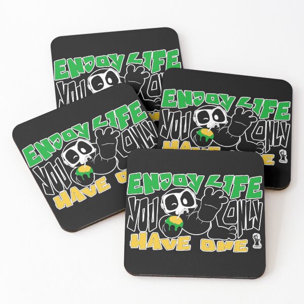 Item preview, Enjoy life you only have one phrase Death in Love of Life Cartoon designed and sold by Dakoraykoto.