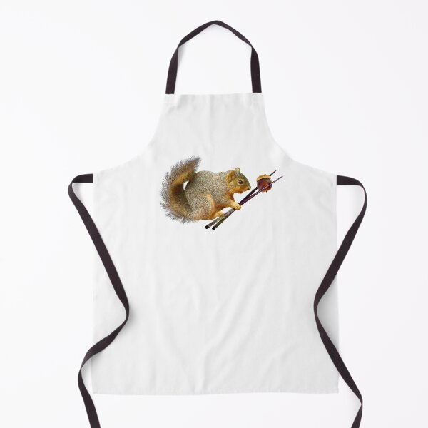 Item preview, Squirrel with Acorn in Chopsticks designed and sold by catsclips.