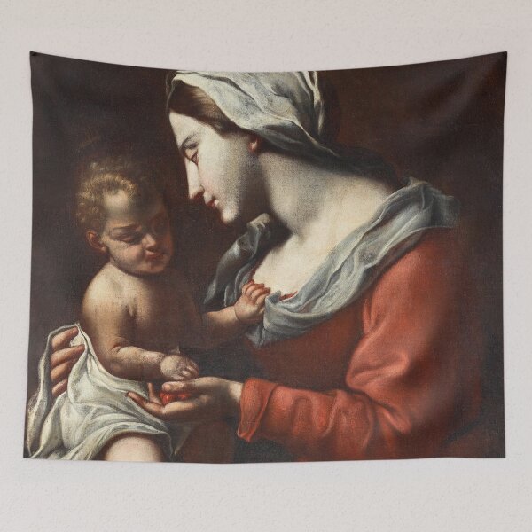 Item preview, Madonna and Child | Roman School | 17th Century Renaissance Gospel Biblical Art designed and sold by CJET.