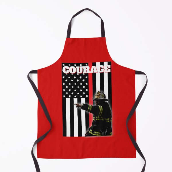 Item preview, COURAGE with an image of a Brave Firefighter pointing the way. designed and sold by AmericaFreedom.