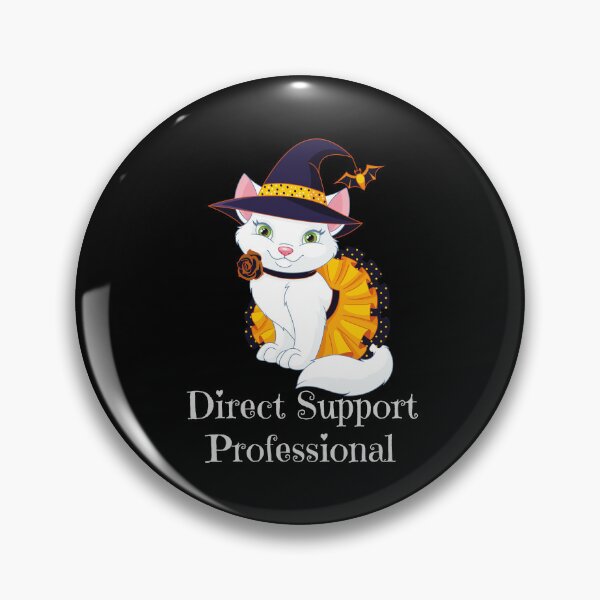 Aperçu de l'œuvre DSP | Professionnel de l'assistance directe | Personnel de soutien direct | DSP Vie | Infirmière autorisée | Chat de soutien mignon | Chat drôle d'Halloween | Chat mignon d'Halloween | Animal de soutien émotionnel | Chat de soutien émotionnel créée et vendue par Rex Wyld.