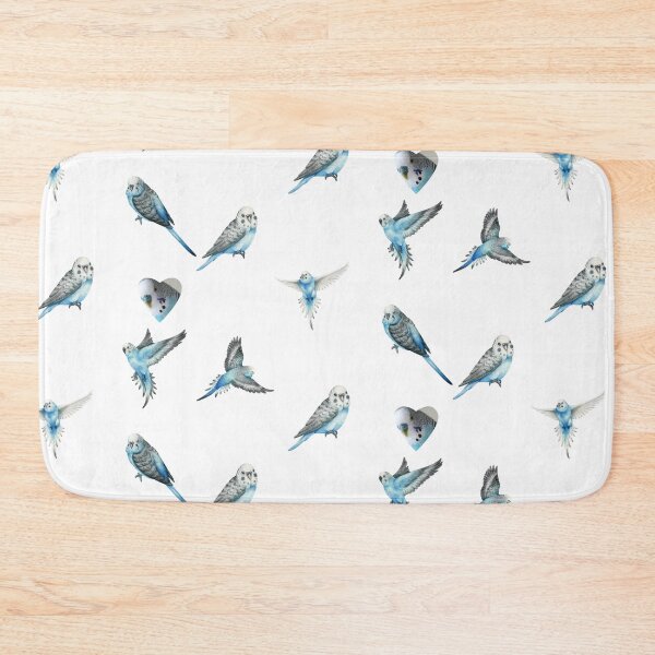 Item preview, Watercolor Blue Budgies Parakeets Pet Birds designed and sold by silviaol.