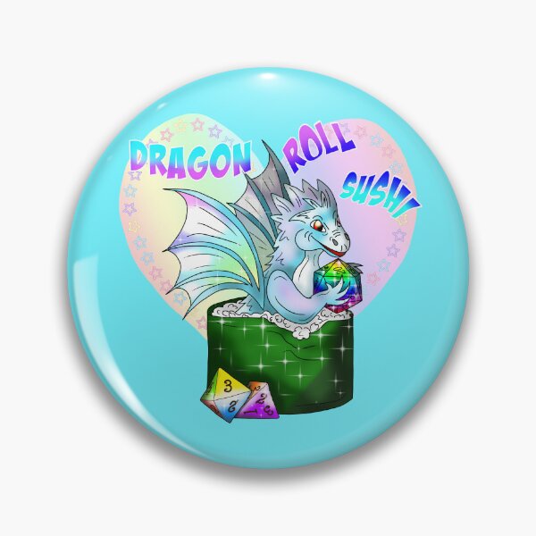 Item preview, baby dragon roll sushi with dnd dice designed and sold by CuisineCat.