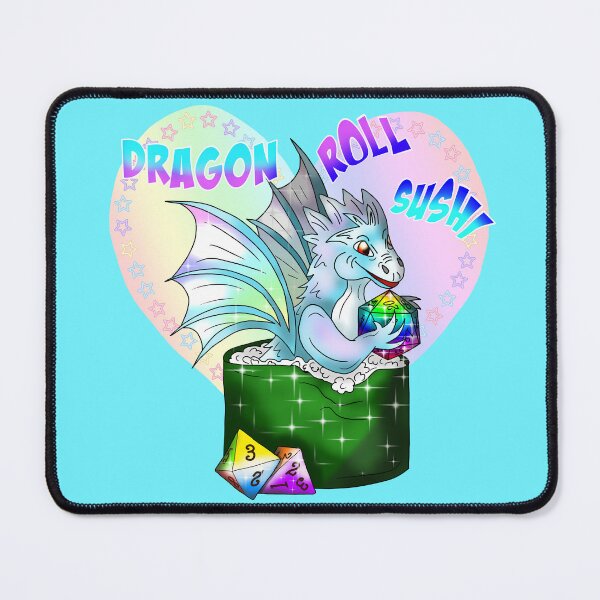 Item preview, baby dragon roll sushi with dnd dice designed and sold by CuisineCat.