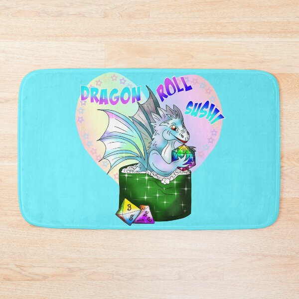 Item preview, baby dragon roll sushi with dnd dice designed and sold by CuisineCat.