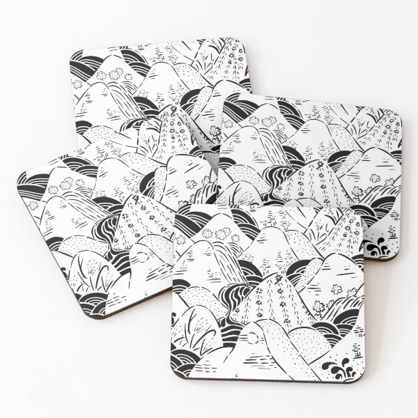 Item preview, Japanese Mountains (black) designed and sold by StudioHitsu.