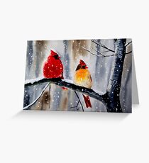 Cardinal Pair Greeting Card