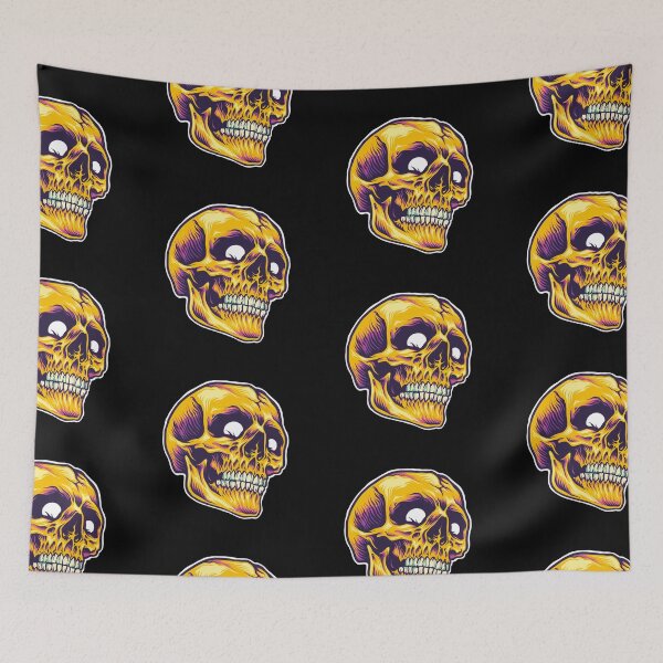 Item preview, Cracked golden skull head psychedelic designed and sold by MYZAK HRM.
