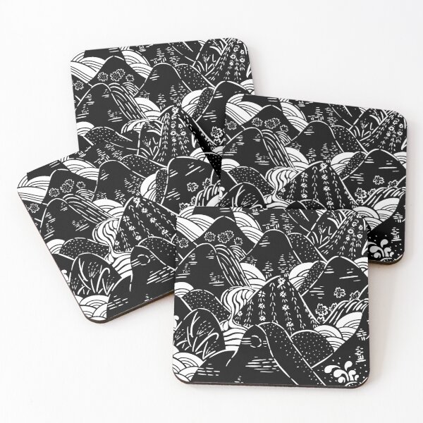 Item preview, Japanese Mountains (white) designed and sold by StudioHitsu.