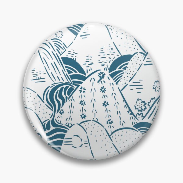 Item preview, Japanese Mountains (blue) designed and sold by StudioHitsu.