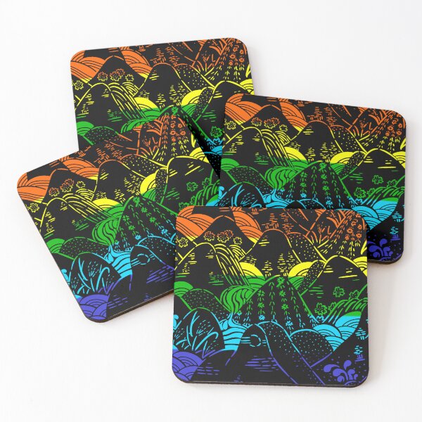 Item preview, Japanese Mountains (rainbow) designed and sold by StudioHitsu.