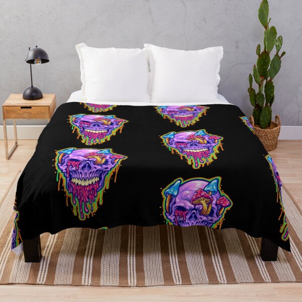 Item preview, Magic Trippy Skull Mushroom Psychedelic Illustrations designed and sold by MYZAK HRM.