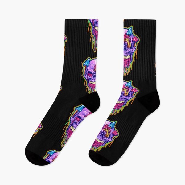 Item preview, Magic Trippy Skull Mushroom Psychedelic Illustrations designed and sold by MYZAK HRM.