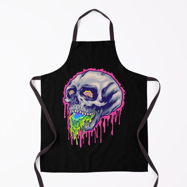 Item preview, Psychedelic Scary colorful stone Skull Melting Illustrations designed and sold by MYZAK HRM.